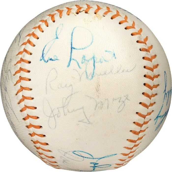 Joe Medwick Pie Traynor Lefty Grove HOF Signed Baseball PSA DNA & Beckett COA