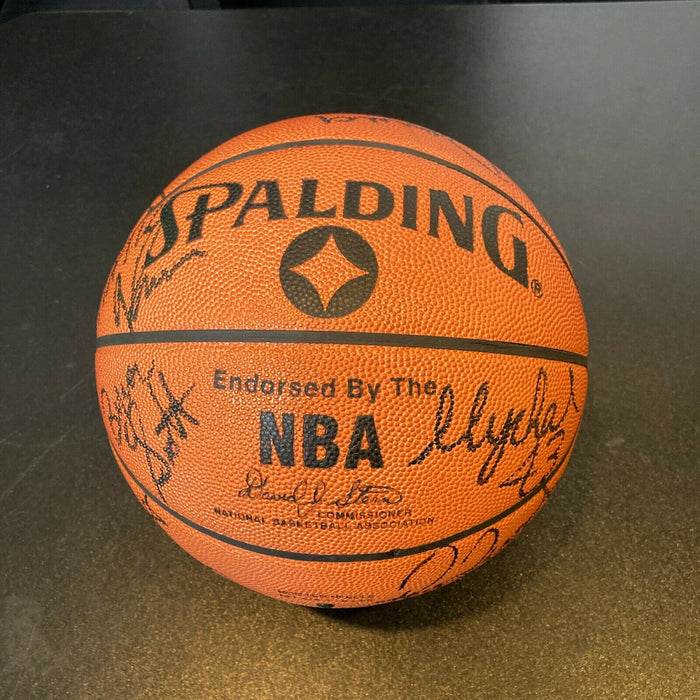 1987-88 Los Angeles Lakers NBA Champs Team Signed Spalding Basketball PSA DNA