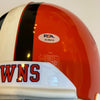 Jim Brown Hall Of Fame 1971 Signed Cleveland Browns Authentic Helmet PSA DNA