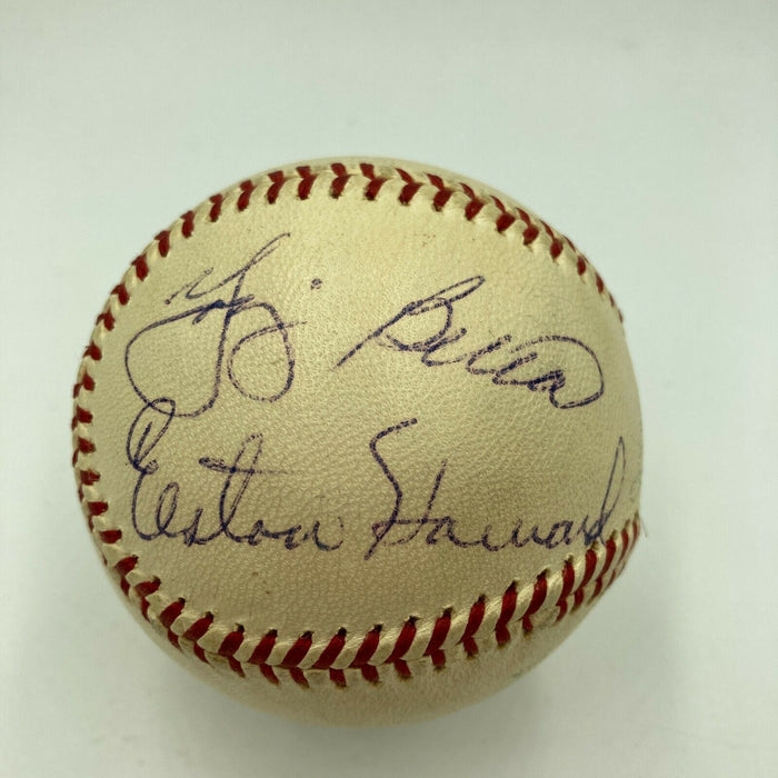 Beautiful 1960's Mickey Mantle Elston Howard Signed AL Cronin Baseball JSA COA