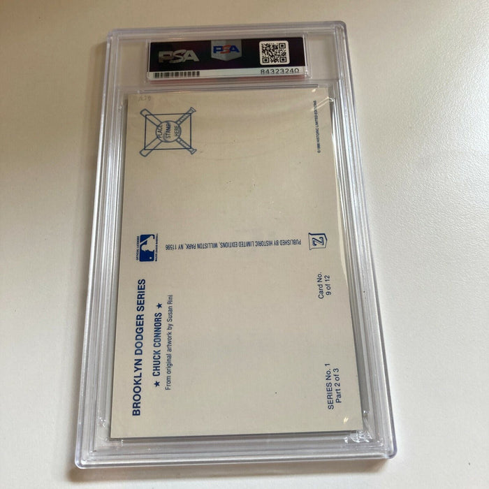 Chuck Connors Signed Autographed Brooklyn Dodgers Postcard PSA DNA