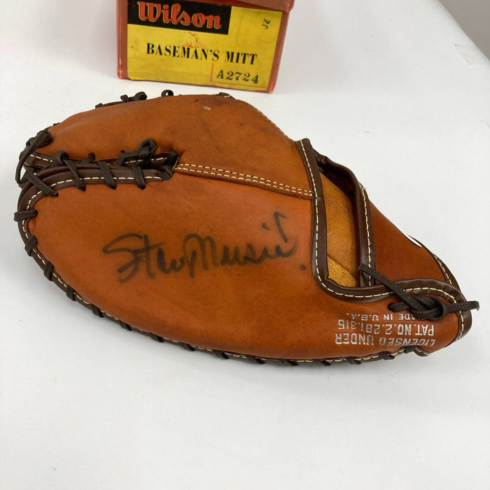 Stan Musial Signed 1950's Game Model Baseball Glove With Box JSA COA
