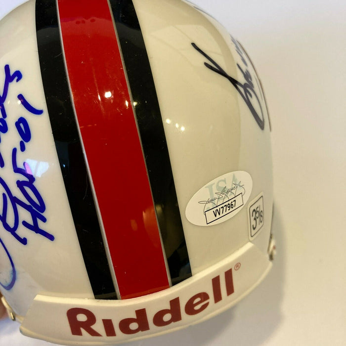Lamar Hunt, Jackie Slater, Bob Lilly, Kenny Houston Signed HOF Mini Helmet JSA