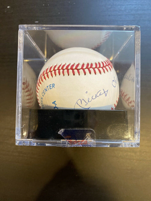 Beautiful Mickey Charles Mantle Signed Baseball PSA DNA Graded N Mint 8.5