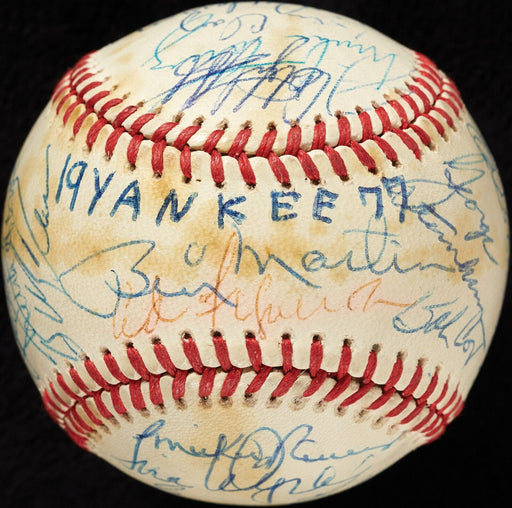 1977 NY Yankees World Series Champs Team Signed  Baseball PSA DNA