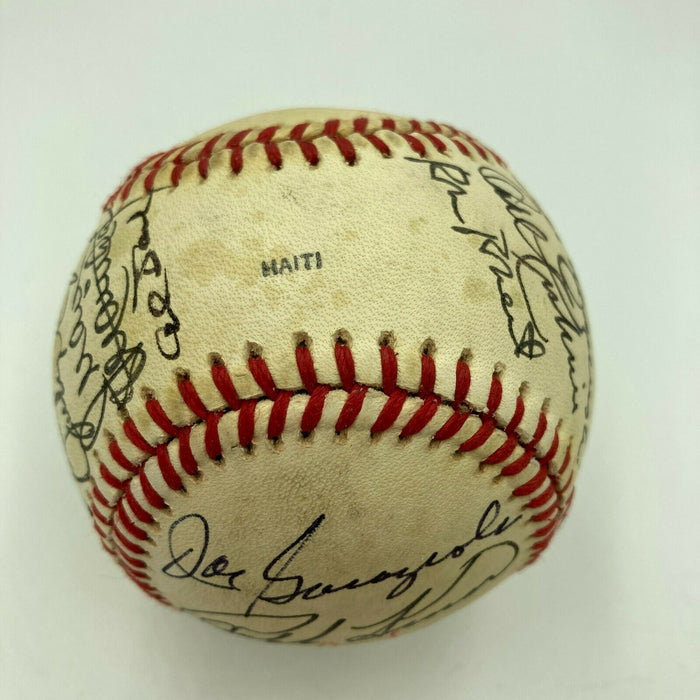 Hall Of Fame Multi Signed Cracker Jack Old Timers Game Baseball Beckett COA