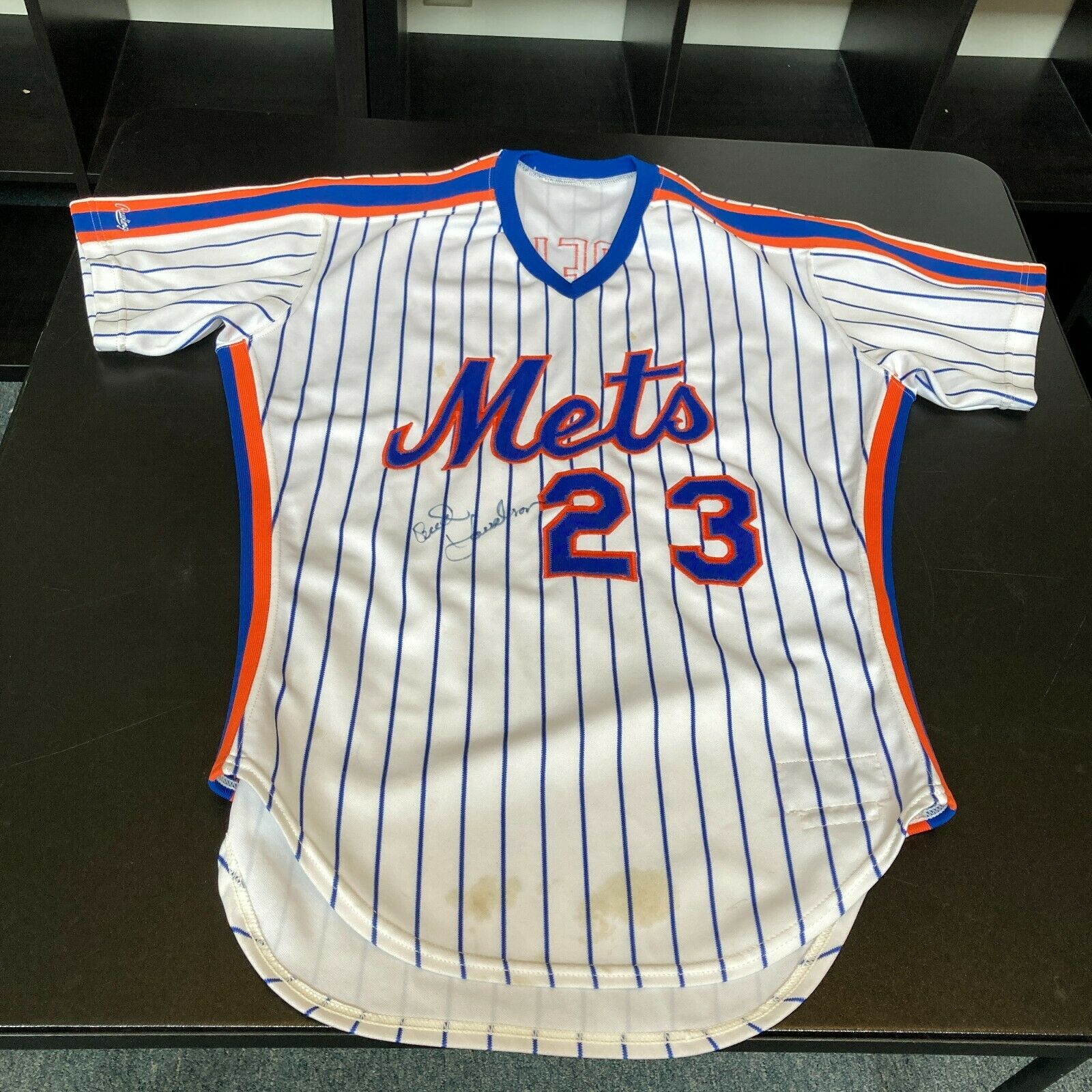 1987 Bud Harrelson New York Mets Game Used and Signed Home Jersey JSA —  Showpieces Sports