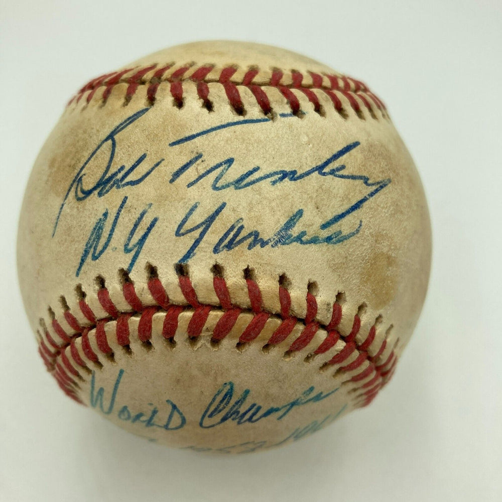Bob Turley Yankees World Series Champs Signed Official American League Baseball
