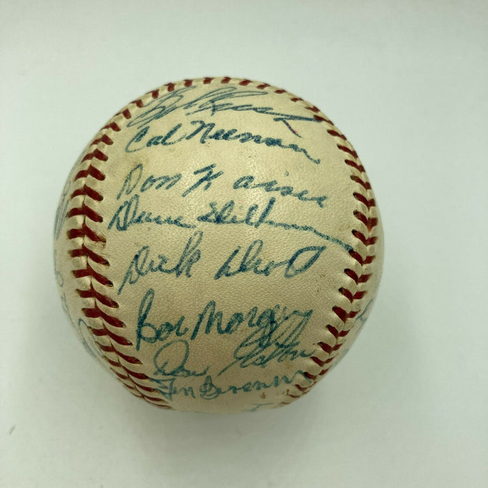 Beautiful 1957 Chicago Cubs Team Signed National League Baseball Ernie Banks JSA