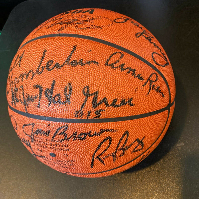 Wilt Chamberlain Bill Russell NBA Legends Signed 30th Anniversary Basketball JSA
