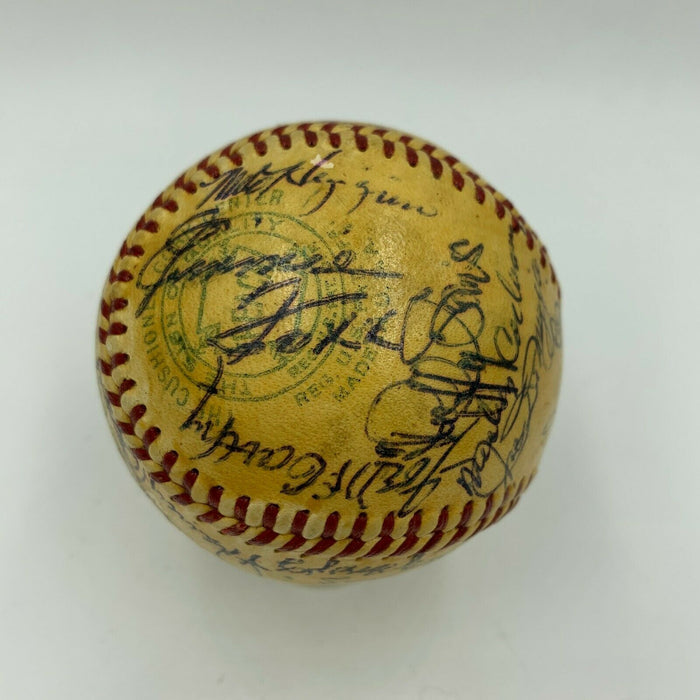 Cy Young Jimmie Foxx Tris Speaker Hall Of Fame Signed Baseball 27 Sigs PSA & JSA