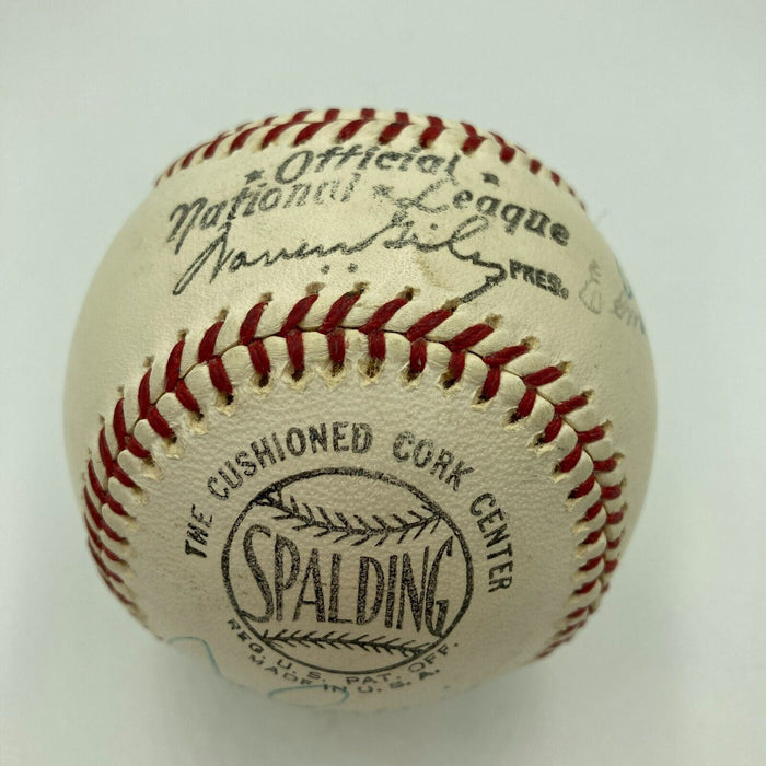 Joe Mccarthy Heinie Manush Elmer Flick Frank Frisch Signed Baseball PSA DNA COA