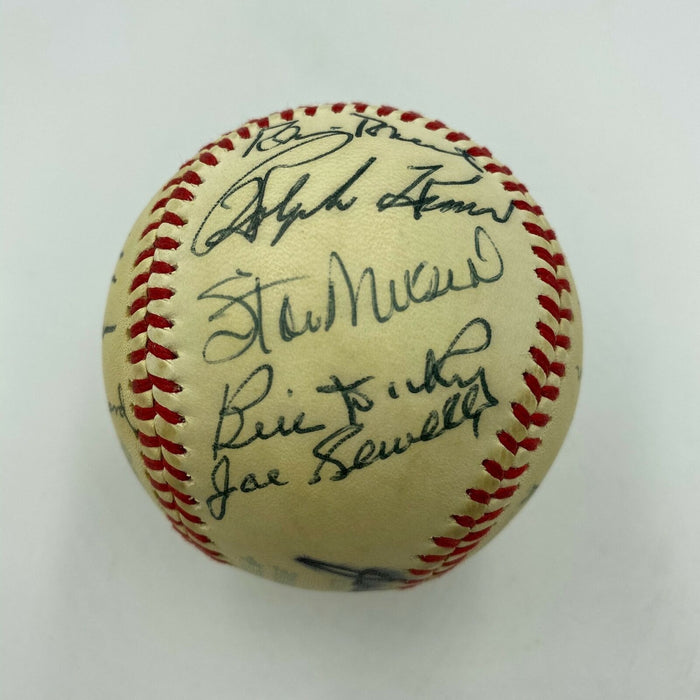 Stan Musial Joe Cronin Bob Gibson Hall Of Fame Multi Signed Baseball JSA