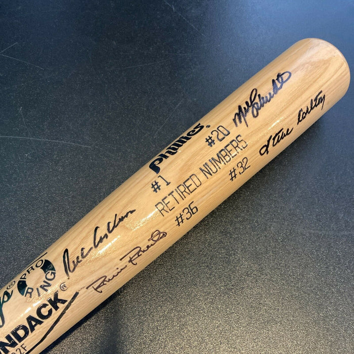 Philadelphia Phillies Retired Numbers Signed Bat Richie Ashburn Mike Schmidt JSA