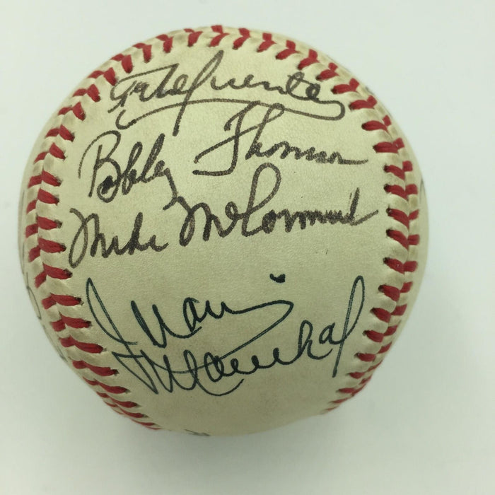 San Francisco Giants HOF Legends Signed Baseball Willie Mays McCovey JSA COA