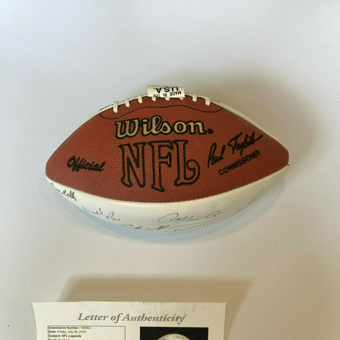 Jim Brown Emmitt Smith NFL Running Back Legends Signed Football JSA COA