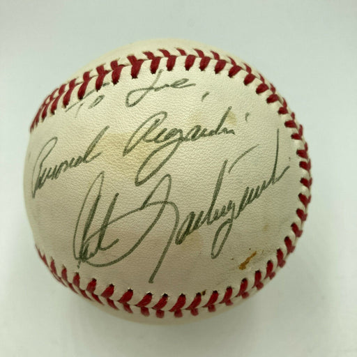 Carl Yastrzemski Signed Vintage 1970's American League Baseball "To Joe" JSA COA