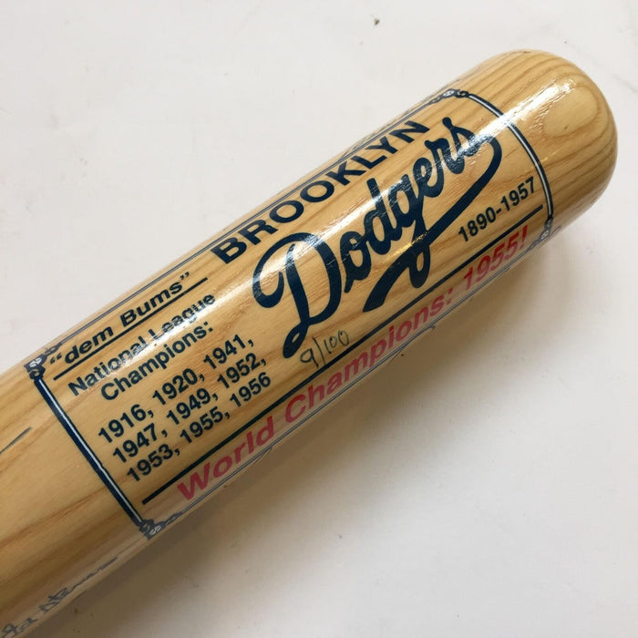 Beautiful 1950's Brooklyn Dodgers Multi Signed Cooperstown Bat With 46 Sigs PSA