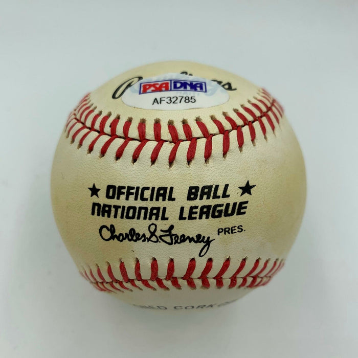 Willie Mays Signed Vintage National League Feeney Baseball PSA DNA COA