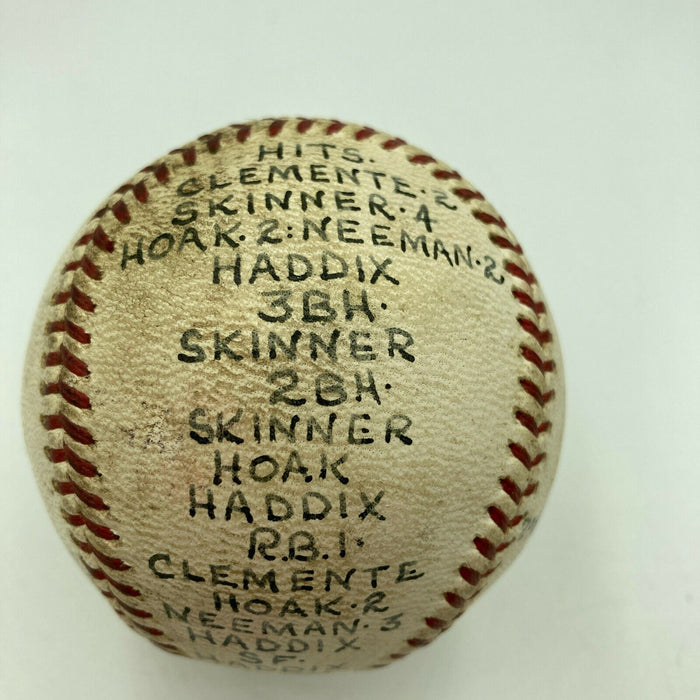 Harvey Haddix Game Used Final Pitch Victory Baseball Win #6 June 17 1962 Pirates