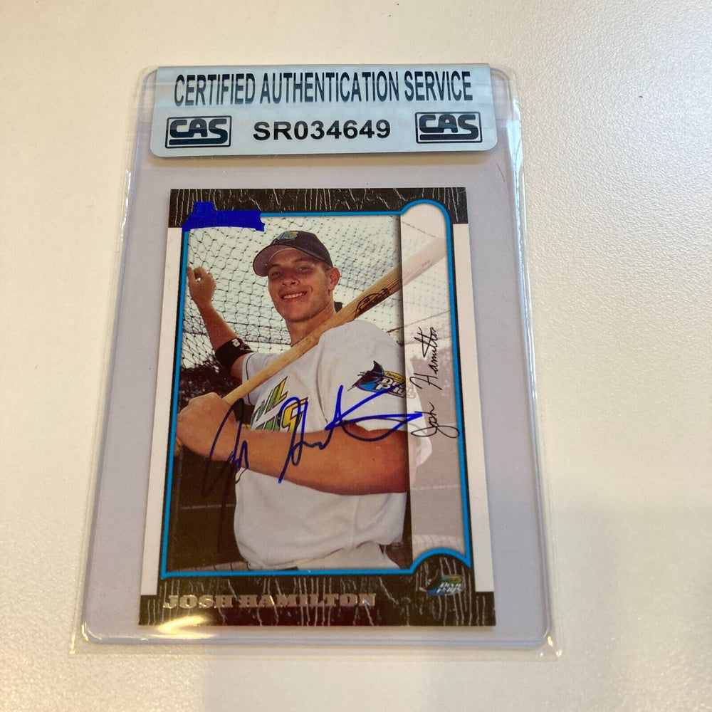 1999 Bowman Josh Hamilton Signed RC Baseball Card CAS Certified Auto