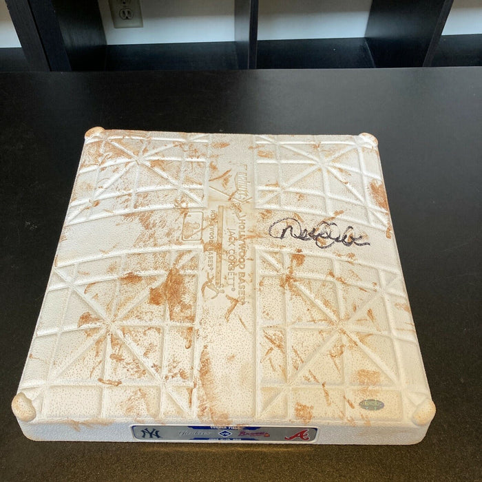 Derek Jeter Signed Authentic 2012 Game Used Second Base With Steiner COA