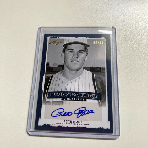 Leaf Pop Century Pete Rose #9/10 Auto Signed Autographed Baseball Card