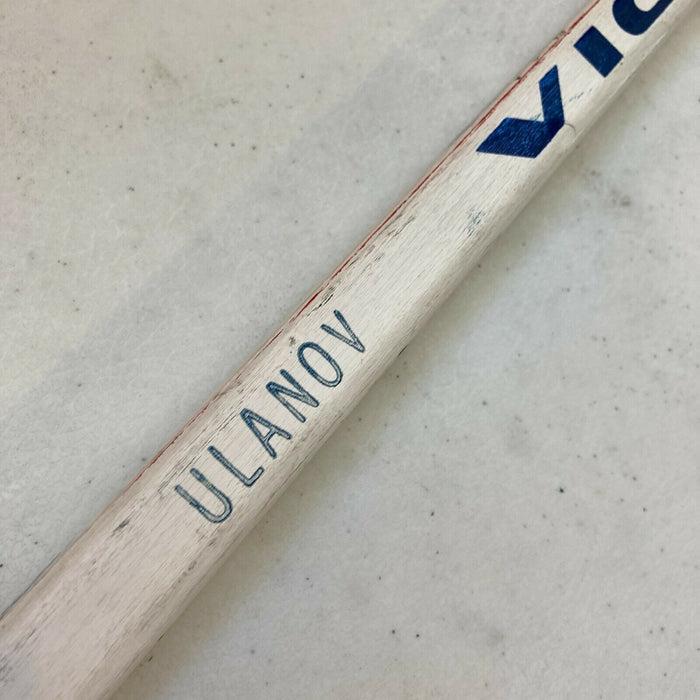 1996-97 Washington Capitals Team Signed Igor Ulanov Game Hockey Stick JSA COA