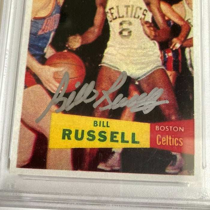 1957 Topps #77 Bill Russell Signed Autographed RP Rookie Card RC PSA DNA