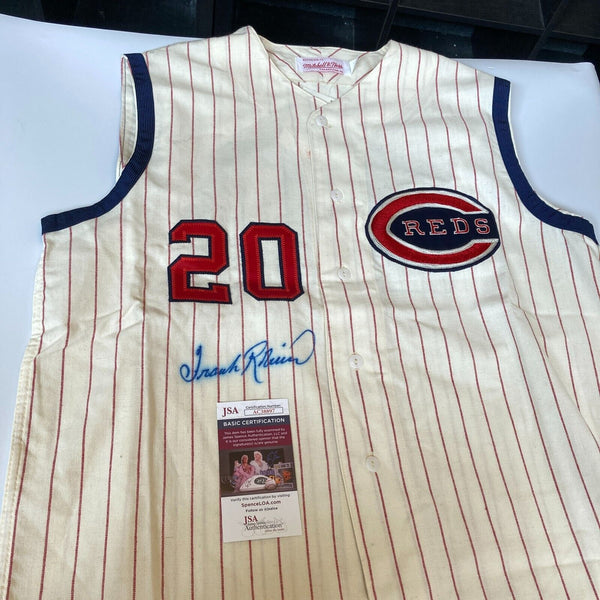 Frank Robinson Signed Cincinnati Reds Mitchell & Ness Jersey With JSA COA