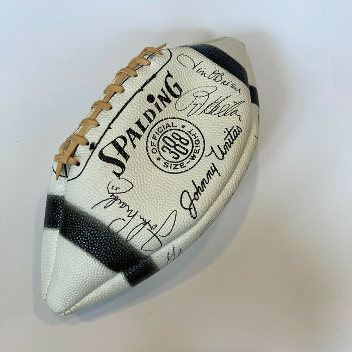 1960's Baltimore Colts Team Signed Vintage Football With Johnny Unitas