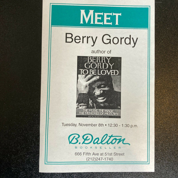 Berry Gordy Signed Autographed To Be Loved Book With JSA COA