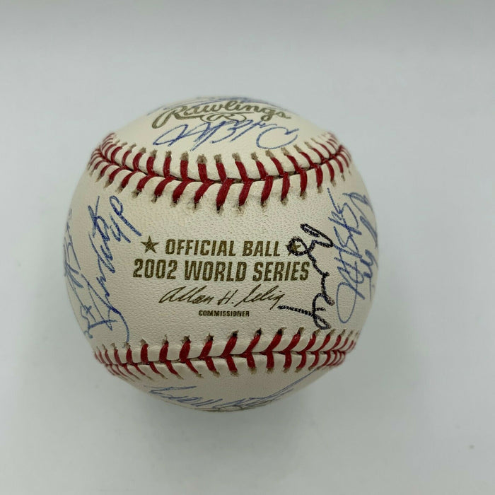2002 Anaheim Angels World Series Champs Team Signed W.S. Baseball With JSA COA