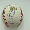 George Springer Signed Heavily Inscribed STATS 2017 World Series Baseball