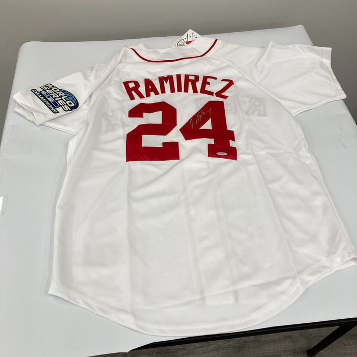 Manny Ramirez Signed 2007 World Series Boston Red Sox Jersey Tristar COA