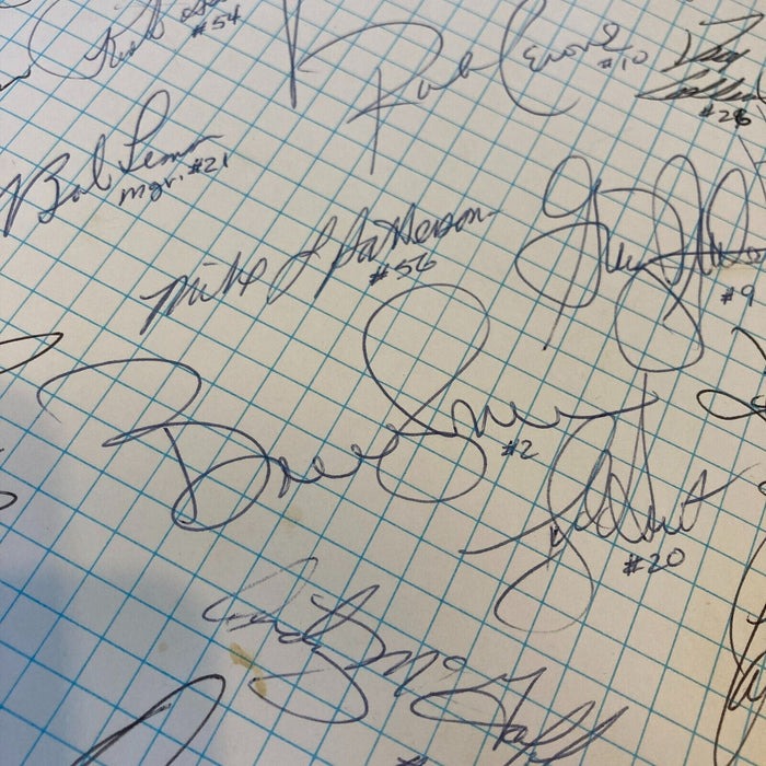 1982 New York Yankees Team Signed Autographed Sheet