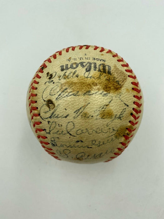 1940's Cuban League Signed Game Used Baseball Connie Marrero 25 Sigs JSA COA