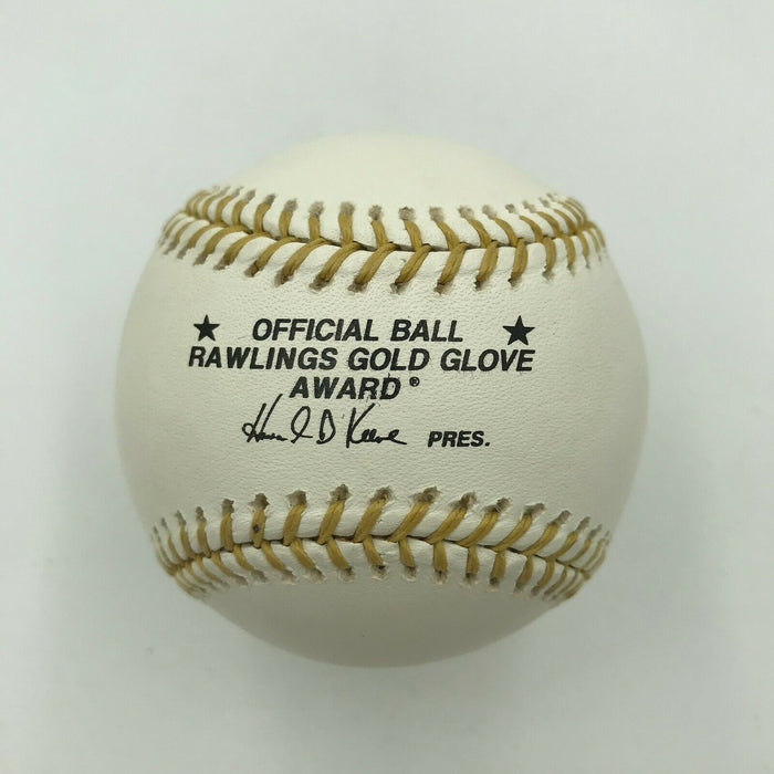 Beautiful Derek Jeter Signed Rawlings Gold Glove Baseball With Steiner COA RARE