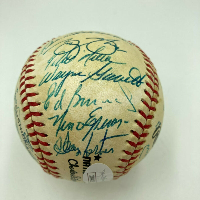 Willie Mays New York Mets Old Timers' Day Multi Signed Vintage NL Baseball JSA