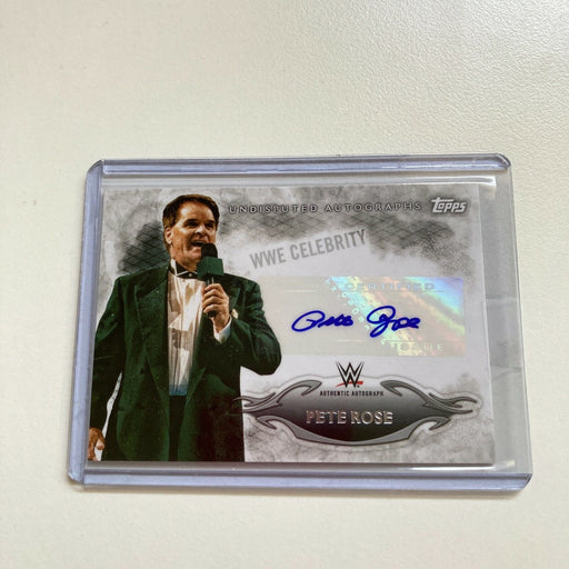 2015 Topps WWE Wrestling Pete Rose Auto Signed Baseball Card