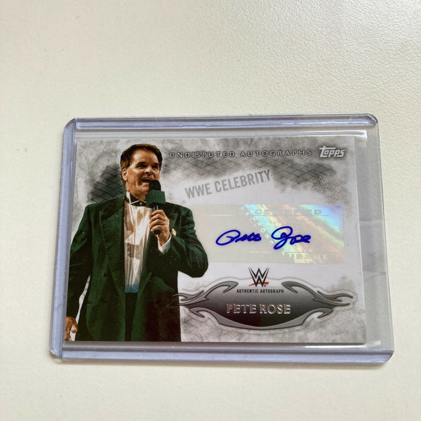 2015 Topps WWE Wrestling Pete Rose Auto Signed Baseball Card