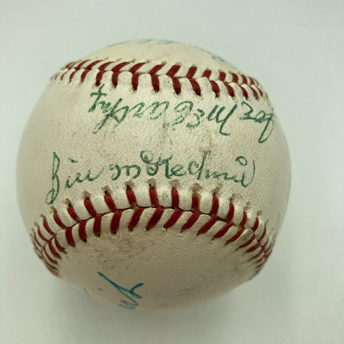Joe Mccarthy Heinie Manush Elmer Flick Frank Frisch Signed Baseball PSA DNA COA