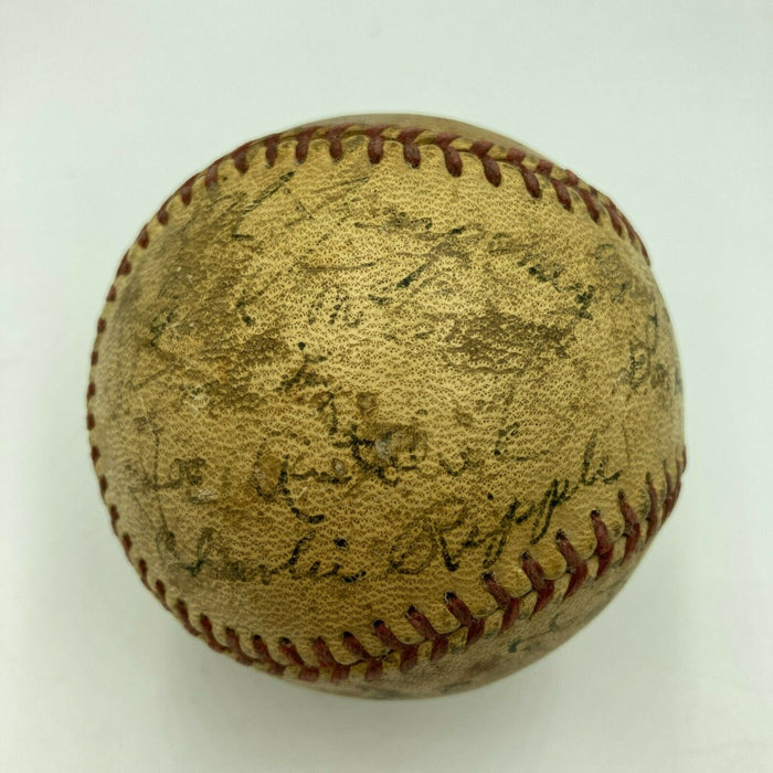 1944 Wilmington Blue Rocks Team Signed Minor League Baseball With Stan Coveleski