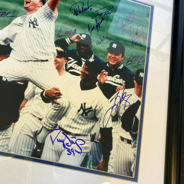 1998 Yankees WS Champs Team Signed 16x20 Photo Derek Jeter Rivera Steiner COA