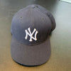 Tim Raines Signed 1996 Game Used New York Yankees Baseball Hat Cap With JSA COA