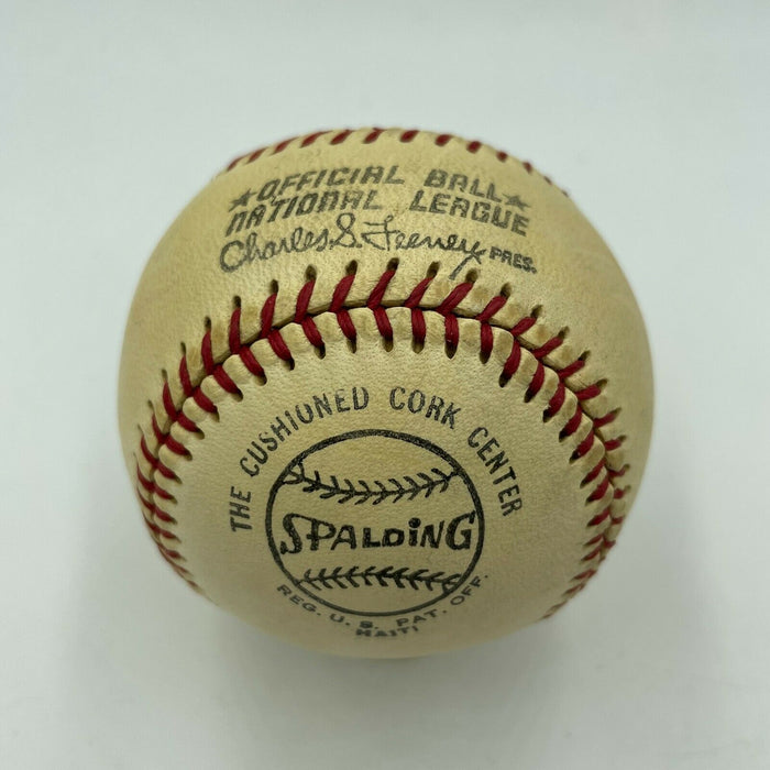 George Kelly Single Signed 1970's Official National League Baseball HOF JSA COA