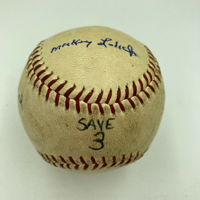 Mickey Lolich Signed Career Save No. 3 Final Out Game Used Baseball Beckett COA