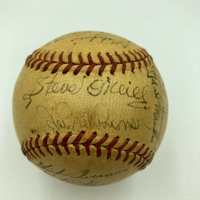 1946 Detroit Tigers Team Signed American League Baseball Hank Greenberg JSA COA