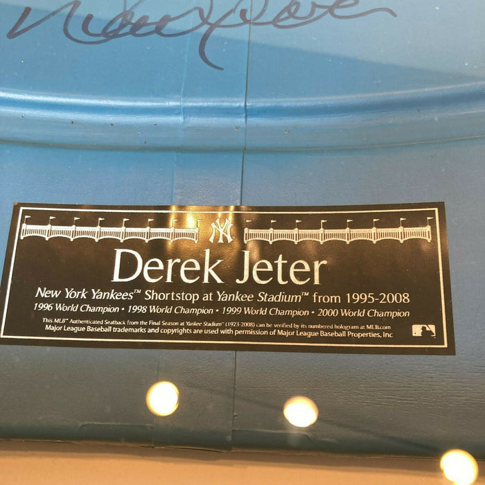 Derek Jeter Signed Framed New York Yankees Game Used Seatback Steiner COA