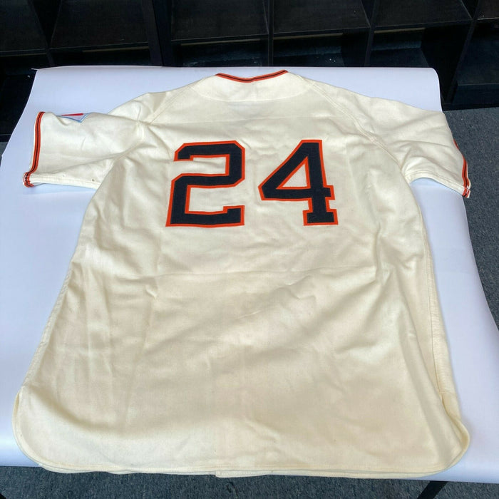 WILLIE MAYS SIGNED AUTOGRAPHED MITCHELL & NESS GIANTS JERSEY! JSA COA